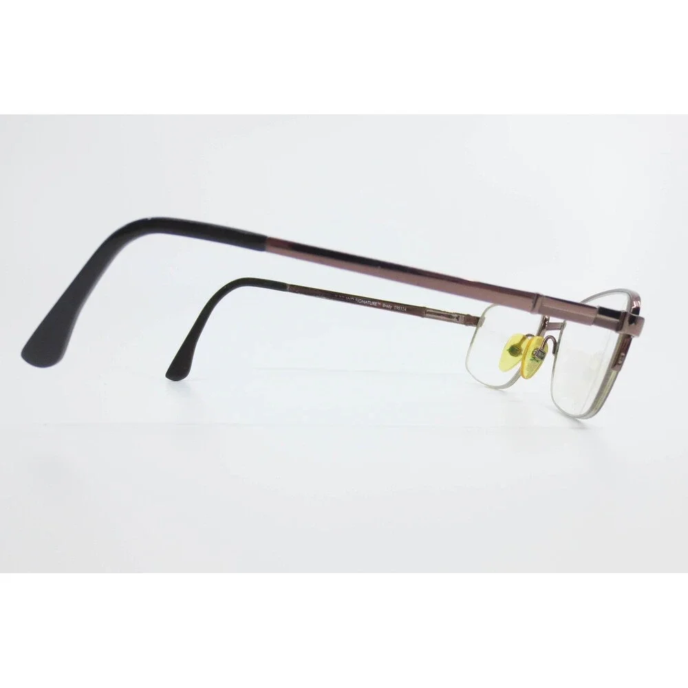 Kirkland Signature Brady Shiny Brown Rectangular Semi Rimless Eyeglasses 53/19